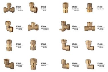Gelbe Gewohnheit CNC-Präzisionsbearbeitung, Messingklemmringverschraubung mit dem Nickel/Chrom überzogen