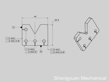 Flachheit CNC-Präzision bearbeitet Karbid-Platten-Parallelismus und Perpendicularity 0,005 maschinell