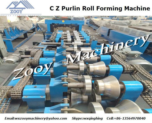 Hohe Präzision C Z Purlin-Rolle, die Maschine mit 5 Tonnen Decoiler und Touch Screen bildet