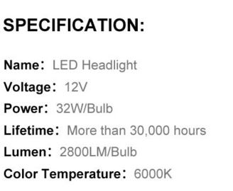 Automobil/Selbstersatzteile H1 LED Scheinwerfer-32W 2800LM 6000K Weiß-Scheinwerfer-