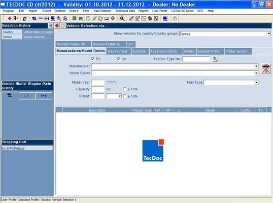 Tecdoc Tec.Doc Epc selbstbewegende Diagnose-Software des Ersatzteil-Katalog-04/2012